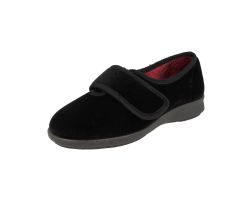 Womens Wide Fit Stretch Fabric Slippers - Nellie