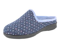 Womens Wide Fit Slip-On Mule Slippers - Welney