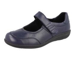 Womens Wide Fit Easy On Mary Jane Flat Shoes - Redpoll