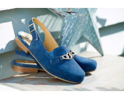 Womens Wide Fit Stylish Slingback Flat Shoes - Katrina