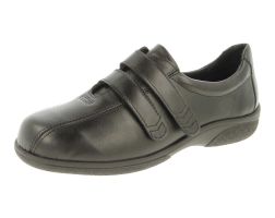 Womens Wide Fit Touch Strap Flat Shoes - Europe